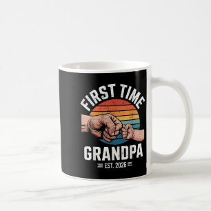 First Time Grandpa Est 2026 Baby Announcement Grea Coffee Mug