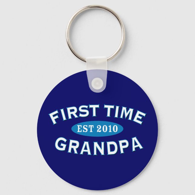 First Time Grandpa Keychain (Front)