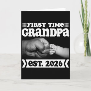 First Time Grandpa New Dad Est 2026 Shirt Fathers Card