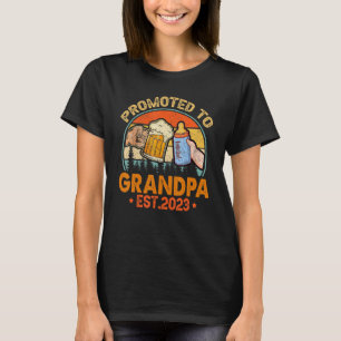 First Time Grandpa Promoted To Grandpa 2023 Father T-Shirt