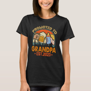 First Time Grandpa Promoted To Grandpa 2023 Father T-Shirt