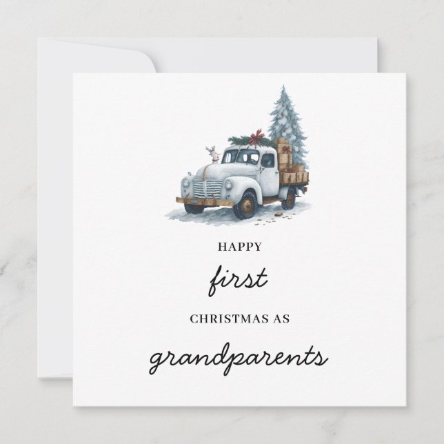 First Time Grandparents Christmas Holiday Card (Front)