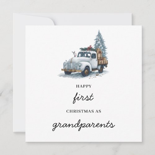 First Time Grandparents Christmas Holiday Card