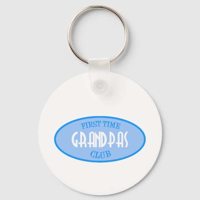 First Time Grandpas Club (Blue) Keychain (Front)