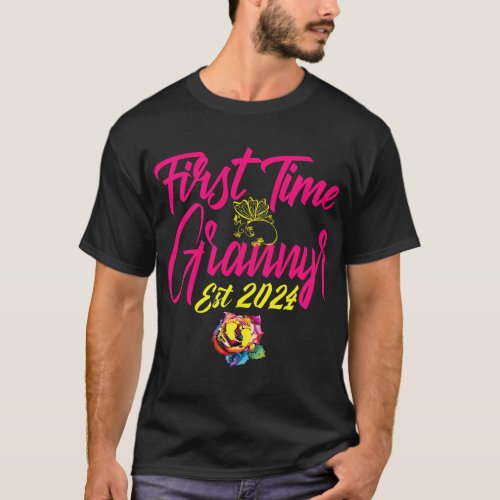 First Time Granny Est 2024 Promoted To Granny Est  T_Shirt