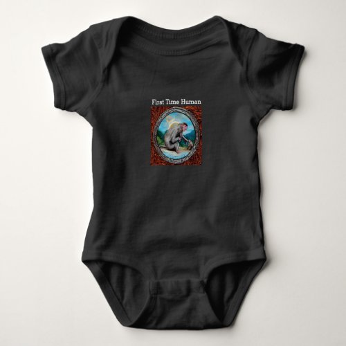 First Time Human Monkey Image Baby Bodysuit