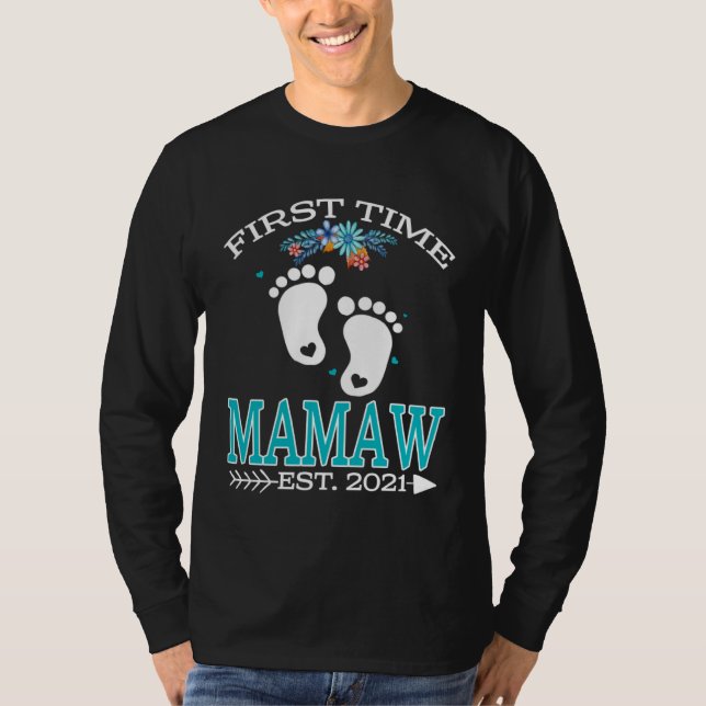 First Time Mamaw 2021 New Mamaw to be  Baby T-Shirt (Front)