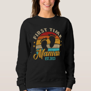 First Time Mamaw 2023 Mother's Day Promoted To Mom Sweatshirt