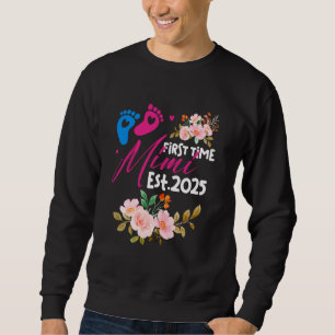 First Time Mimi 2025 Floral Mother Pregnancy Annou Sweatshirt