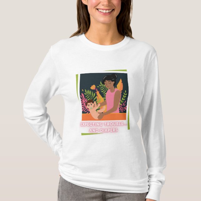 First Time Mom Vibes – Expecting Mother Shirt (Front)