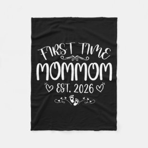 First time mommom est 2026 soon to be mom mother's fleece blanket