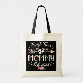 First Time Mommy Est 2022 Promoted to new Grandma Tote Bag