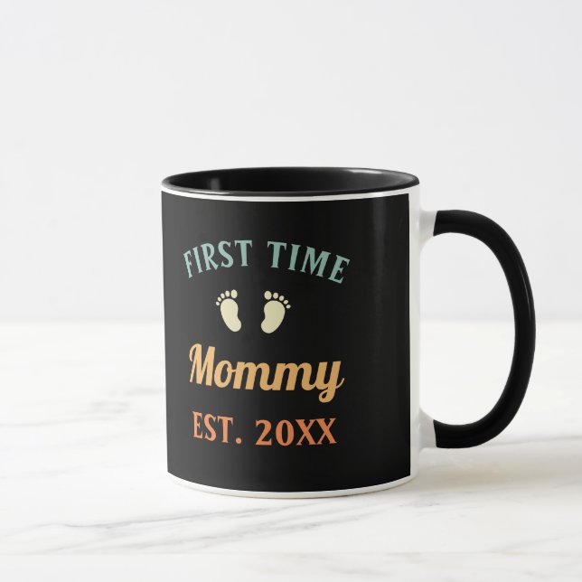 First Time Mommy Motherhood Mother's Day Mug (Right)