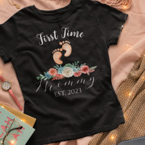 First Time Mommy To Be Mom Baby Shower Custom T-Shirt