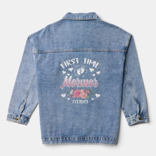 First time Mormor 2023 Mommy Mother s Day  Denim Jacket