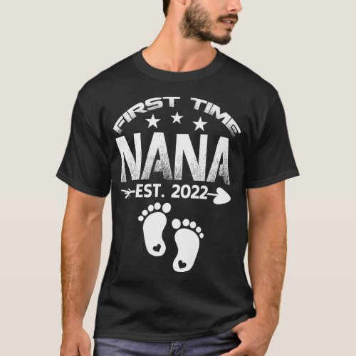 First Time Nana Est 2022 Baby Funny Fathers Day P T_Shirt