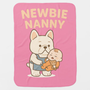 First-Time Nanny – Cute Dog & Baby Tee Blanket