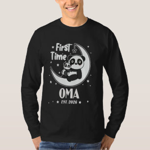 First Time Oma EST. 2026 Mother's Day Cute Hearts T-Shirt