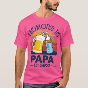 First Time Papa Promoted To Papa 2022 Fathers Day T-Shirt