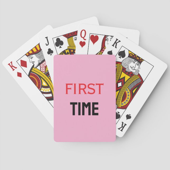 FIRST TIME POKER CARDS (Back)