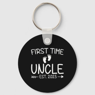 First Time Uncle Est. 2025 Fathers Day Ba Keychain