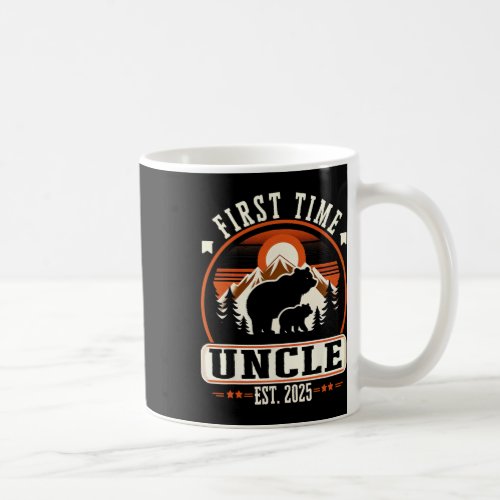 First Time Uncle Est 2025 For New Dad Funny Father Coffee Mug