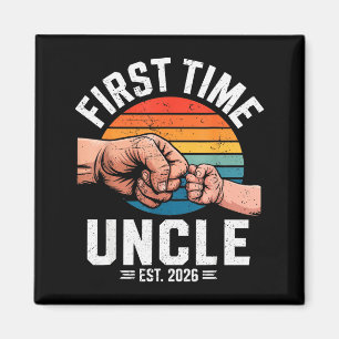First Time Uncle Est 2026 Baby Announcement Great  Magnet