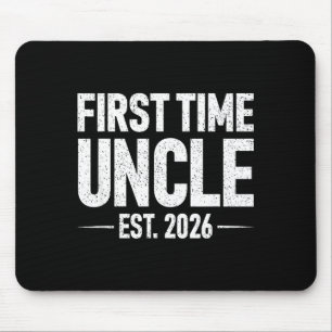 First Time Uncle Est. 2026 Funny New Uncle  Mouse Pad
