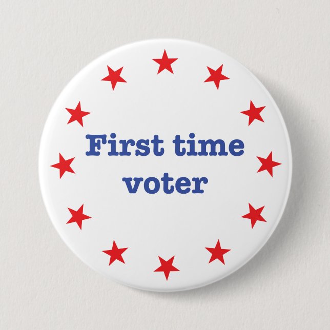 First Time Voter Button (Front)