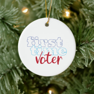First Time Voter Ceramic Ornament