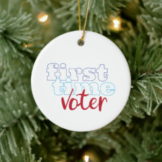 First Time Voter Ceramic Ornament