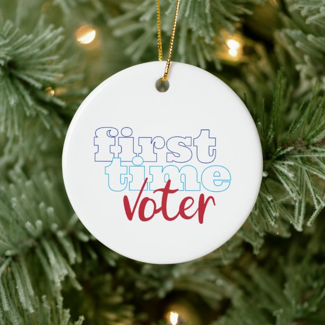 First Time Voter Ceramic Ornament (Tree)