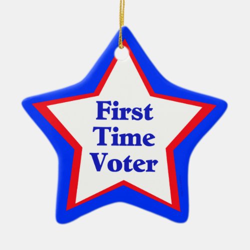 First Time Voter Ceramic Ornament