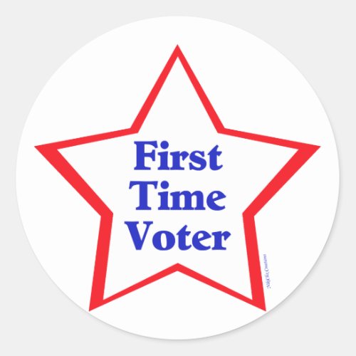 First Time Voter Classic Round Sticker
