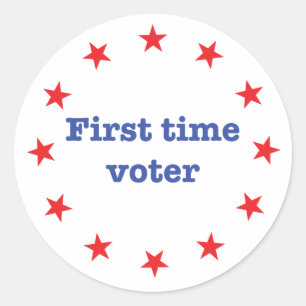First Time Voter Classic Round Sticker