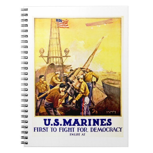 First to Fight for Democracy Notebook (Front)