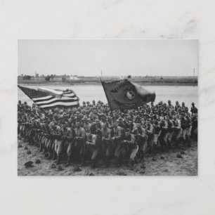 First to Fight - US Marines - 1918 Postcard