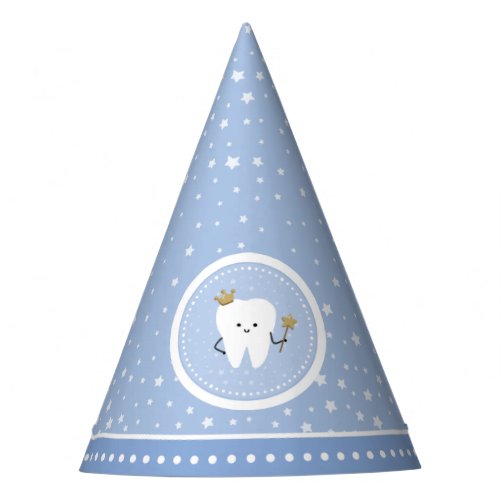 First Tooth Baby Blue Boy Party Hat