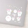 First Tooth Baby Girl Scrapbook or Party Stickers | Zazzle