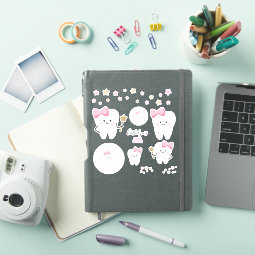 First Tooth Baby Girl Scrapbook or Party Stickers | Zazzle