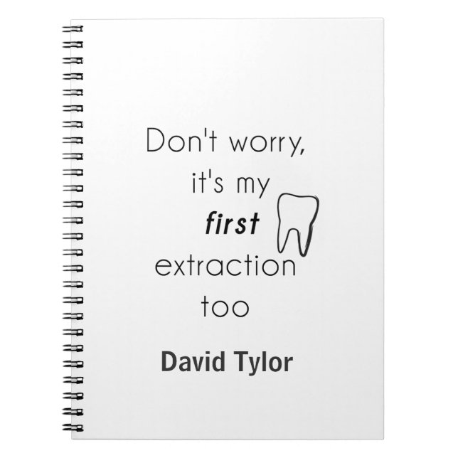 First Tooth Extraction! Notebook (Front)