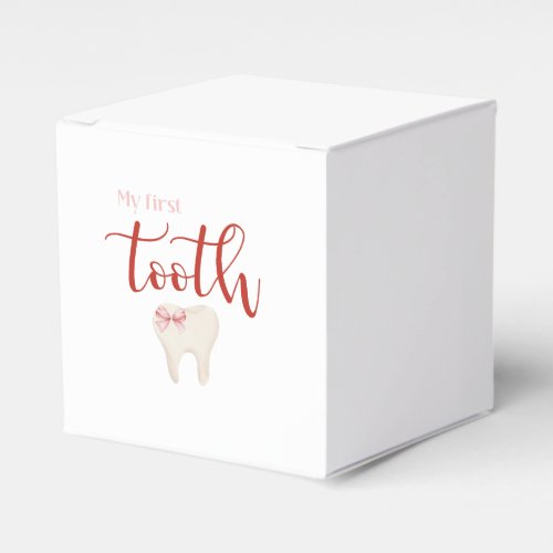 First Tooth_ Minimalist Pink Favor Boxes