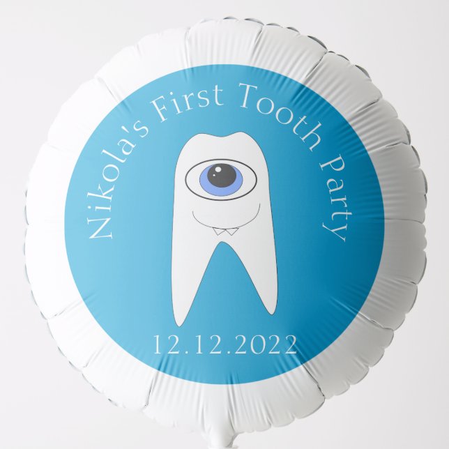 First Tooth Party Balloon (Front)