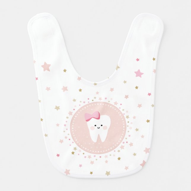 First Tooth party Bib for Girl (Front)