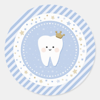 First Tooth Party Decor Round Sticker