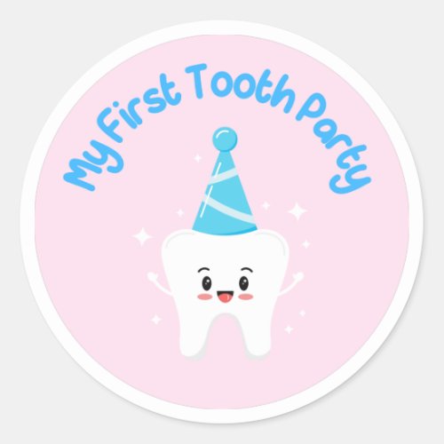 First Tooth Party Favor Stickers  Agrahadig 