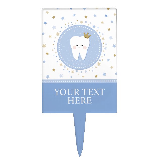 First Tooth Party Food Label or Cake Topper (Front)