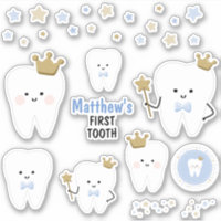 First Tooth Stickers, Scrapbooking or Party decor