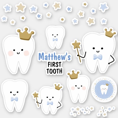 First Tooth Stickers Scrapbooking or Party decor Sticker
