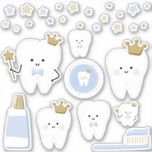 First Tooth Stickers, Scrapbooking or Party decor